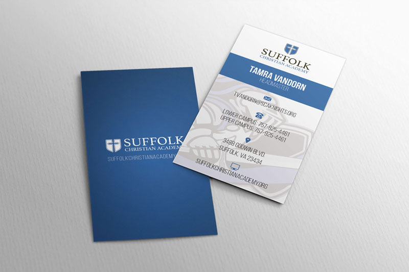 Business Cards and Logo Design for Suffolk Christian Academy by Doebank Designs Business Cards and Logo Design for Suffolk Christian Academy by Doebank Designs